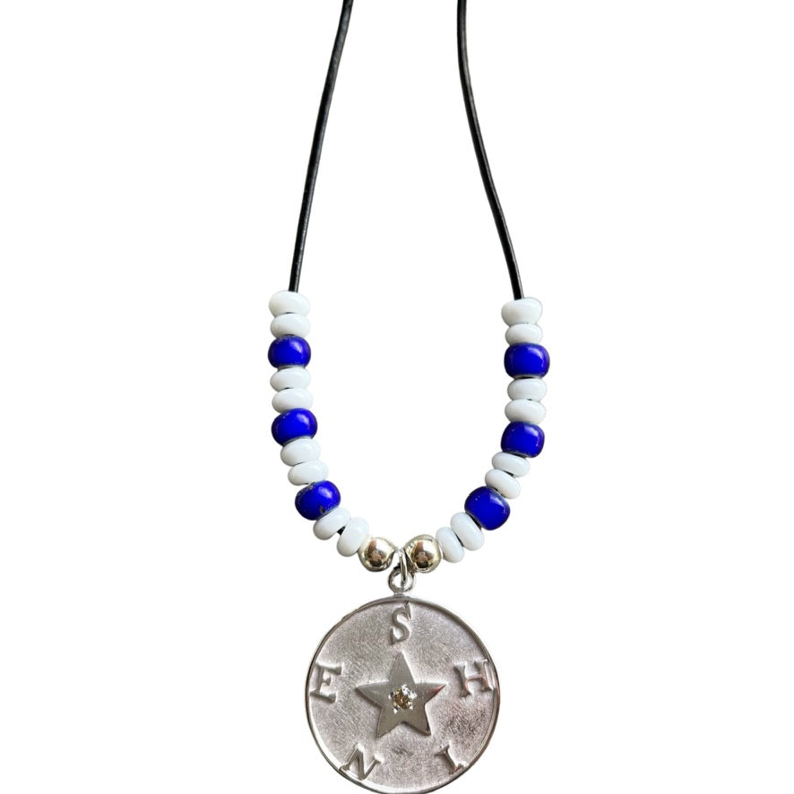 SHINE/Star on Blue & White Necklace