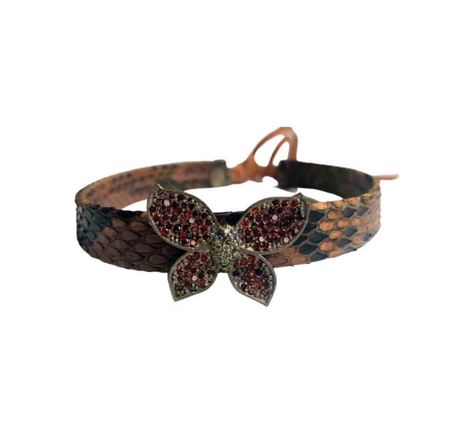 Red & Green Butterfly Choker Necklace